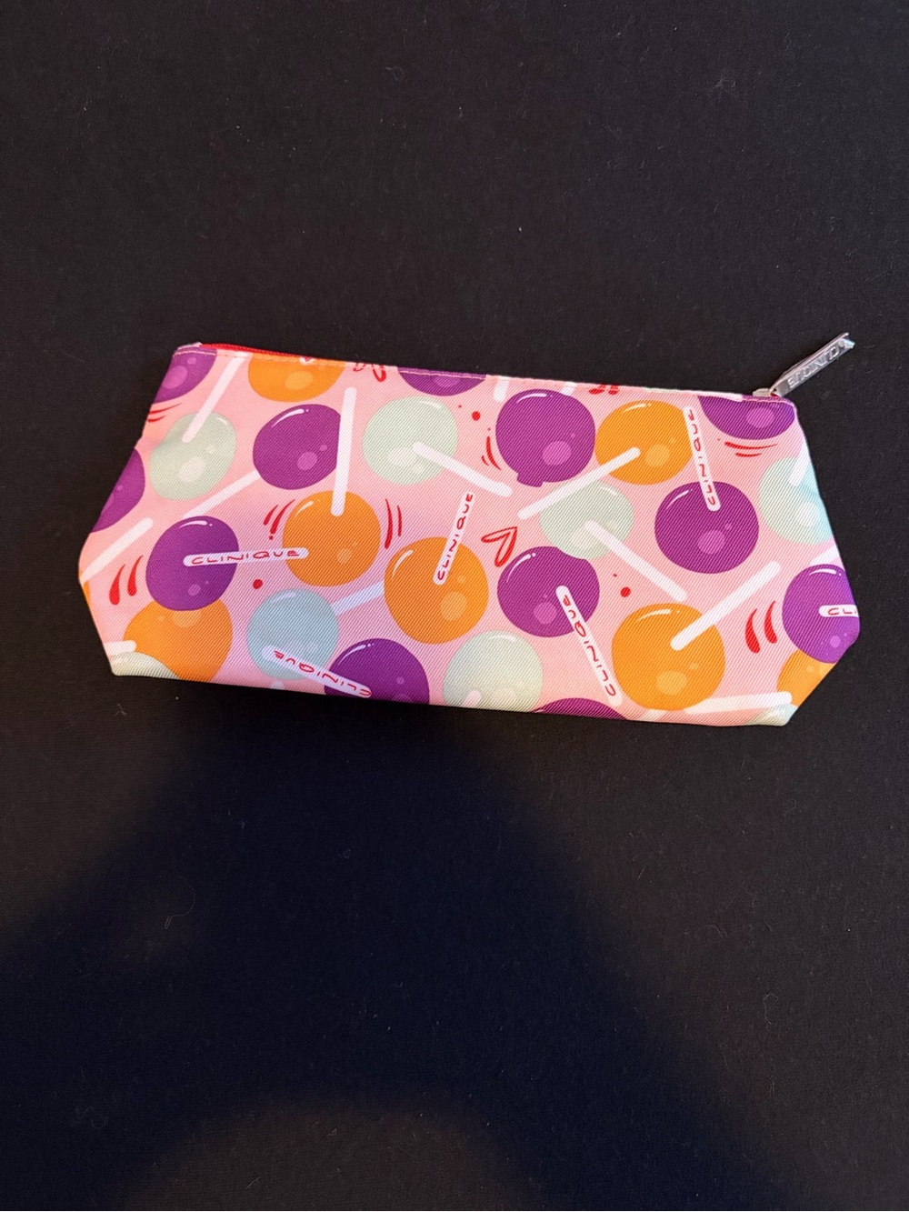 Clinique Lollipop Print Makeup Bag - Pink / Orange / Purple